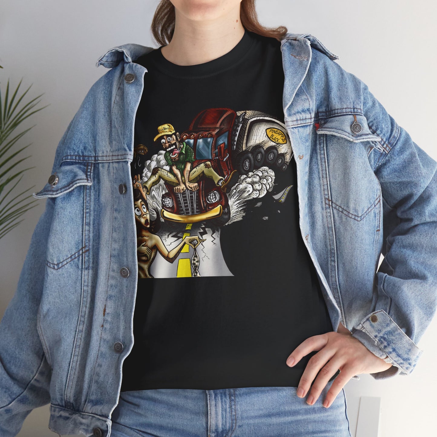 Crazy Truck Driver Heavy Cotton Tee