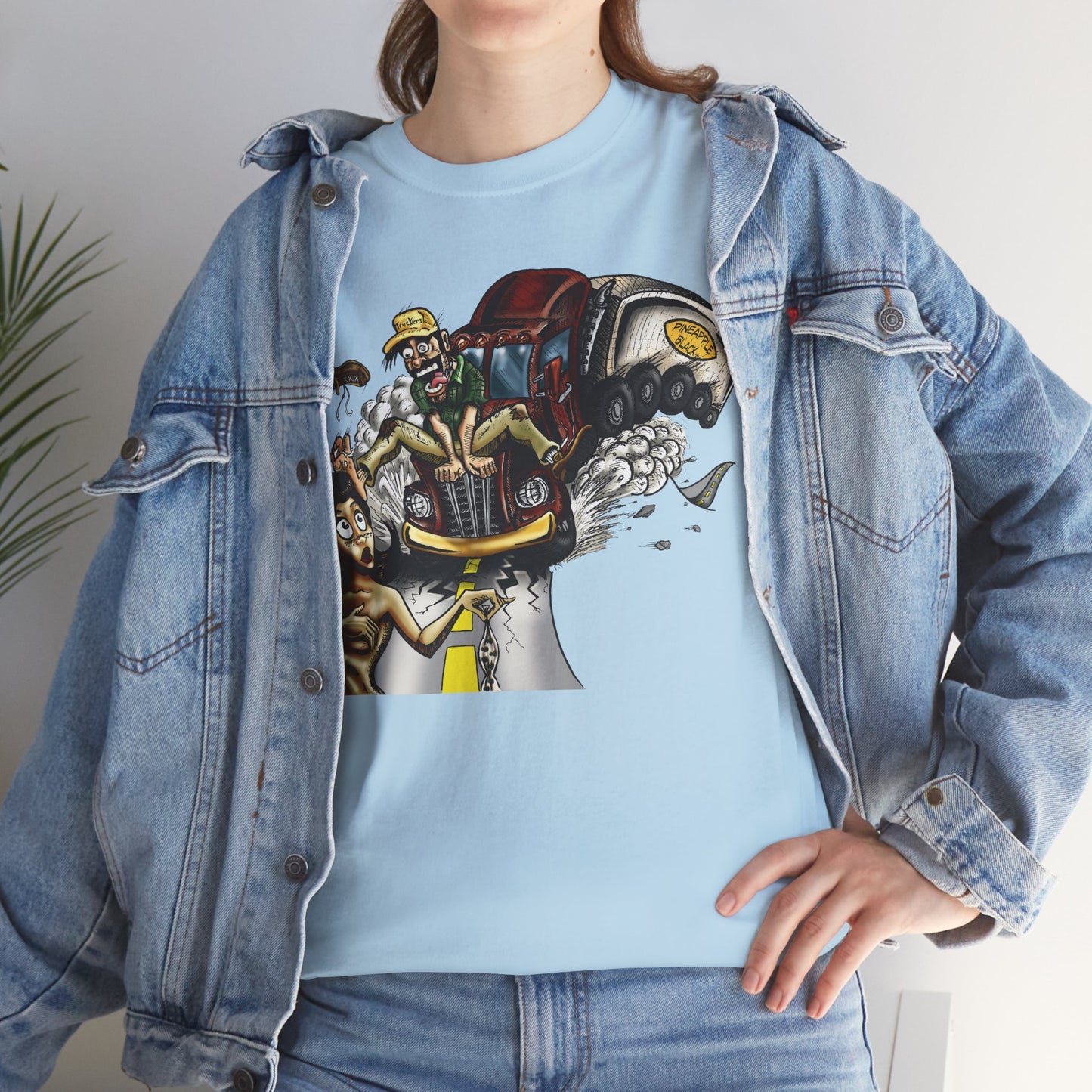 Crazy Truck Driver Heavy Cotton Tee