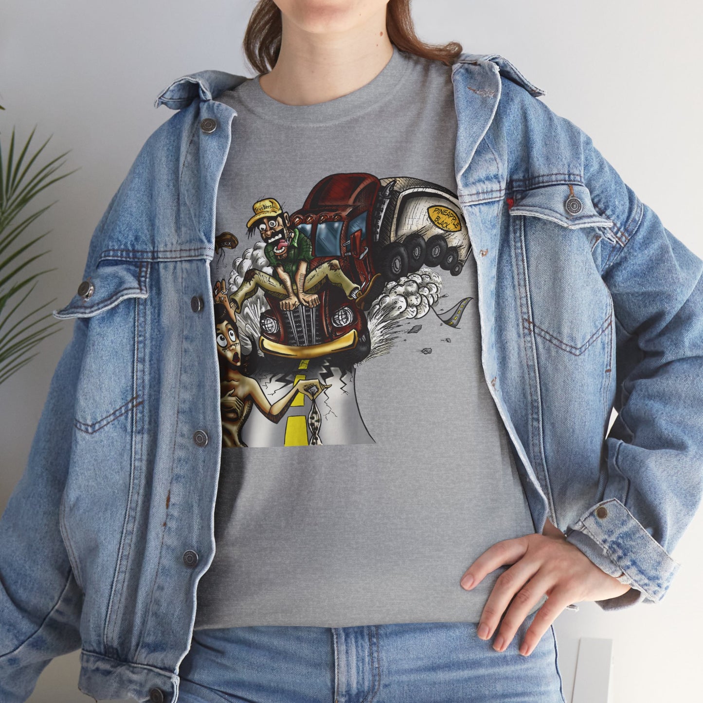 Crazy Truck Driver Heavy Cotton Tee