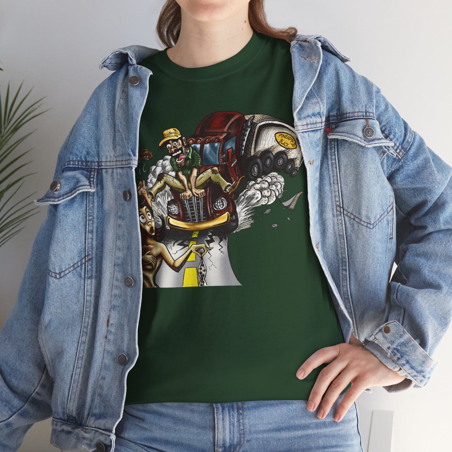 Crazy Truck Driver Heavy Cotton Tee