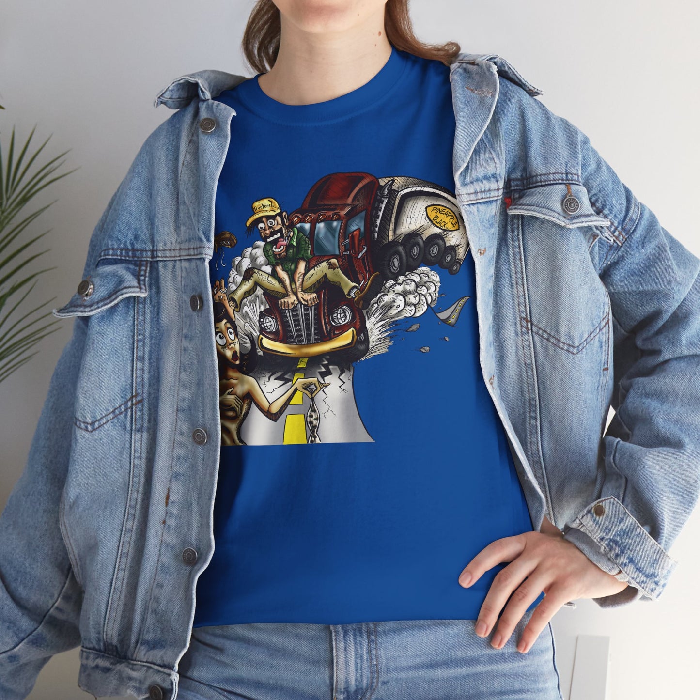 Crazy Truck Driver Heavy Cotton Tee