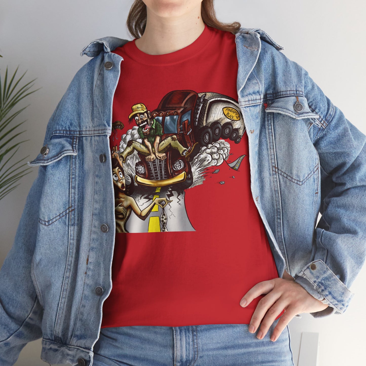 Crazy Truck Driver Heavy Cotton Tee