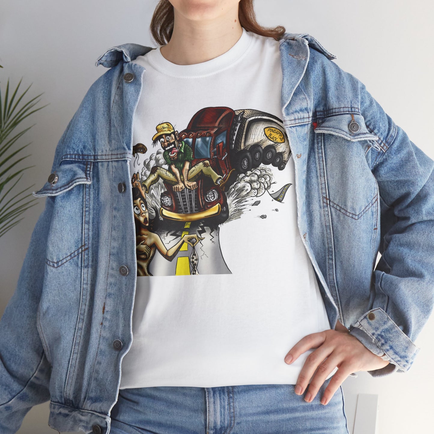 Crazy Truck Driver Heavy Cotton Tee